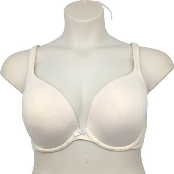 Cacique Cotton Plunge Bra 48DDD Beige Boost Underwire Plus Size - Picture 1 of 9